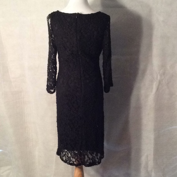 Nostalgia Black Lace Sheath Dress - M - Picture 4 of 8